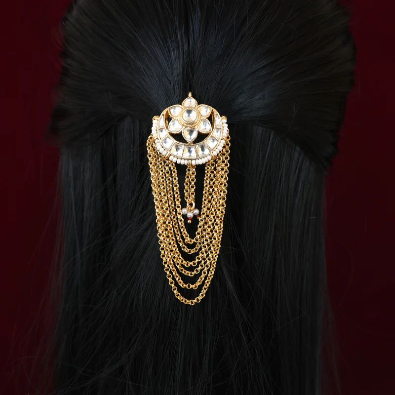 Kundan Gold Chaand Phool Chains